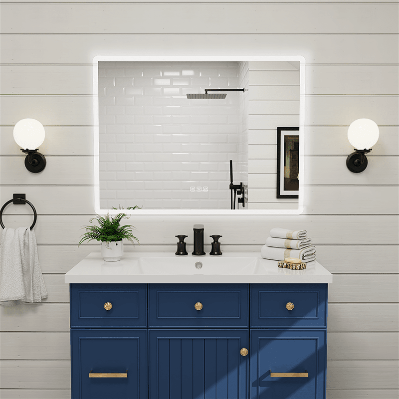 Rounded Corner Frameless Bathroom LED Mirror