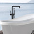 30" Handheld Shower Black Freestanding Tub Filler Faucet