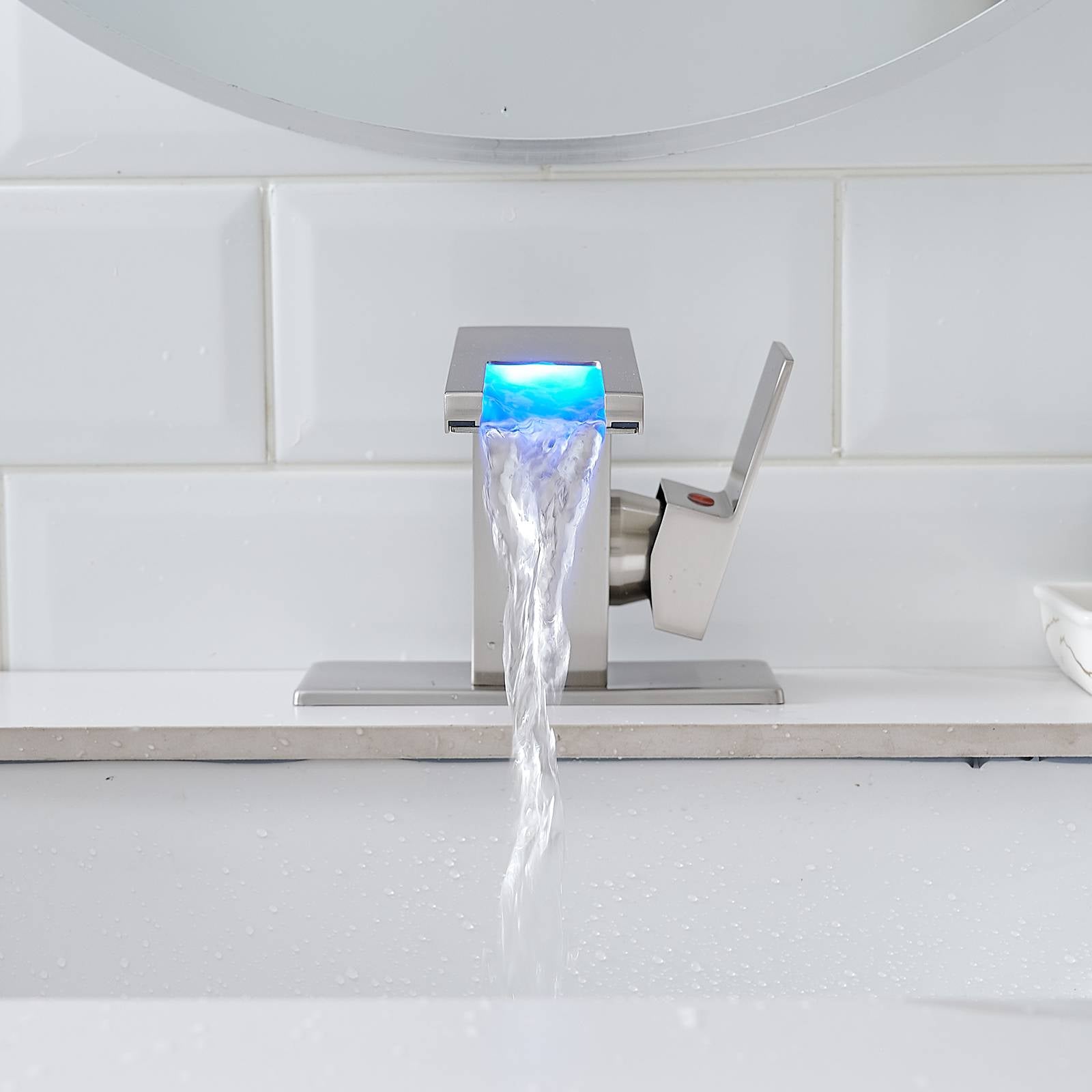 Waterfall Spout &amp; LED Faucet