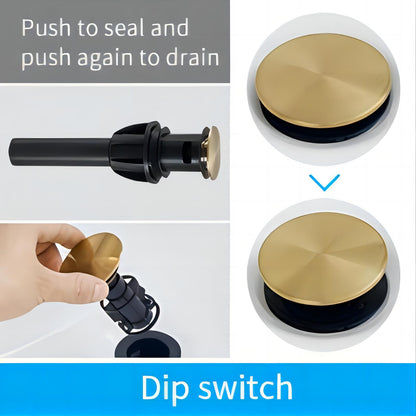 Brushed gold faucet dip switch