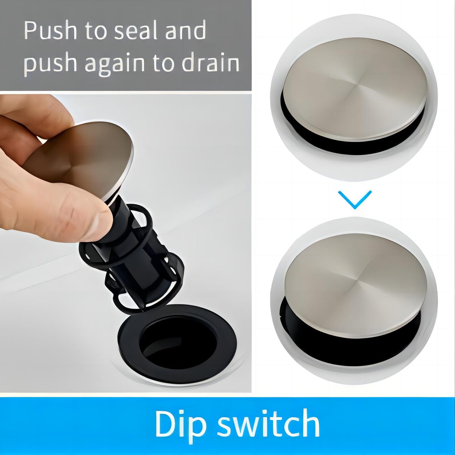 Brushed nickel dip switch