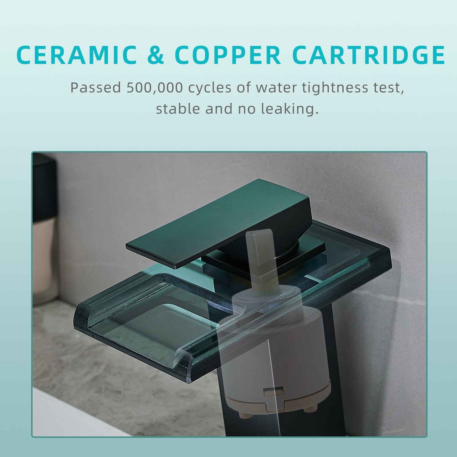 Ceramic and copper cartridge faucet