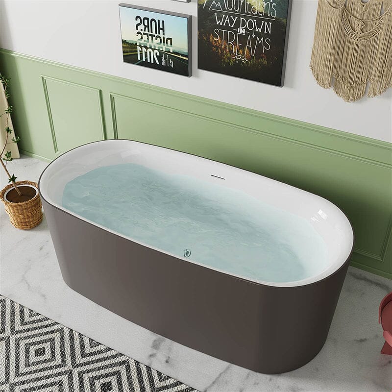 59&quot; Oval Freestanding Soaking tub Acrylic material