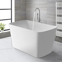 47'' Acrylic Small Freestanding Tub Modern Japanese Soaking Bathtub