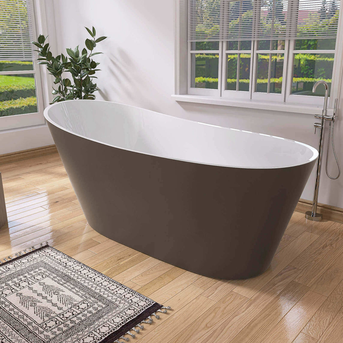 Reversible Single Slipper soaking bathtub 67&quot;